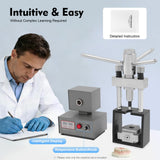 Split Dental Flexible Denture Machine, 110V 400W Flexible Denture Injection System with Heater & Heat Press