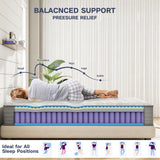 6V-Sermmoo Queen Mattress,12 Inch Gel Memory Foam and Innerspring Hybrid Mattress in a Box with Individual Pocket Spring for Motion Isolation & Silent Sleep,CertiPUR-US,60"*80"*12"