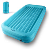 Jirni Toddler Camping Bed with Bumpers & Pump Sack – Ultralight, Compact & PVC-Free Inflatable Kids Travel Bed in 40D Ripstop Nylon for Camping & Family Travel