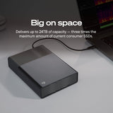 Seagate One Touch 24TB External Hard Drive Desktop HDD - USB-C Compatible with Most Windows and macOS