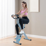 BARWING Folding Exercise Bike Stationary Bikes for Home，3 in 1Exercise Bikes for Seniors, Indoor Workout Bike Cycling Bike with 16-Level Adjustable Resistance,330LB Capacity(Grey)