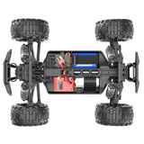 Redcat Racing Volcano 16 1/16 Scale RC Monster Truck – Electric Remote Control Car with 4WD, LED Lights, 2.4GHz Radio, 2 Rechargeable Li-Ion Batteries & Charger - Blue