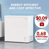 BANGSON 7.1 Cu.Ft Chest Freezer, Deep Freezer with Adjustable Thermostat, Top Open Door Freezer with Removable Basket, Quiet Operation, Ideal for Kitchen/Apartment/Office