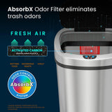 24 Gallon Sensor 2.0 Kitchen Trash Can with Lid, Commercial Grade Automatic Stainless Steel Touchless Recycle Bin