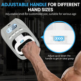 TIPRE 396lbs/180kg Grip Strength Tester, Digital Dynamometer With LCD Display, Adjustable Hand Grip Training Gauge, Exercisers for Sports Home School Use - Gray