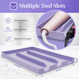 Silicone Hair Tool Organizer – Heat-Resistant Mat & Holder for Hair Dryers, Blow Dryers, and Hot Tools, Ideal for Countertops & Vanities (14.75" x 9.5" x 1")
