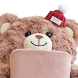 Car Trash Bin 2-in-1 Bear Organizer Cute Decor