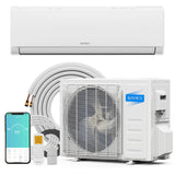 ROVSUN 9000 BTU Wifi Enabled Mini Split Air Conditioner & Heater with Inverter, 20 SEER2 Energy Saving 115V Ductless Split AC Unit with Pre-Charged Condenser, Heat Pump & Installation Kit