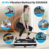 Linear Vertical Vibration Plate Exercise Machine, 50‑60Hz Whole Body Platform w/ Push‑Up Handles, 120 Speeds, 3mm Amplitude for Bone Strength, Lymphatic Drainage & Muscle Recovery, 330lbs Capacity