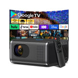 [1000 ANSI Lumens/Auto Focus/Built-in Apps] Outdoor 4K Projector with WiFi and Bluetooth,Smart TV OS & Dolby Atmos,1080P Projector with 300'' Display,Home Movie Projector