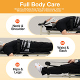 RustyVioum Inversion Traction Table, Cervical Spine Lumbar Back Stretcher Machine Adjustable Length, Back Stretcher Decompression Without Going Upside Down, Lumbar Traction Device, Black RustyVioum