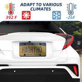 License Plate Cover License Plate Frames: 2 PCS License Plate Protector - Plastic car Front/Rear License Plate Cover with Screw Cap for US Standard Cars (Transparency)