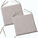 Square Stool Cushion with Ties - Memory Foam Anti Slip Seat Cushion