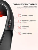 Shiatsu Neck and Back Massager with Heat, Corded Deep Tissue Shoulder Massager for Pain Relief, 3D Kneading Nodes, Eligible for FSAHSA Electric Massage Pillow for Home Office Car, Gift for Men Women