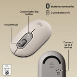 Logitech POP Mouse, Wireless Mouse with Customizable Emojis, SilentTouch Technology, Precision/Speed Scroll