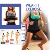 GAODI Women Waist Trainer Vest Slim Corset Neoprene Sauna Tank Top Zipper Workout Body Shaper Shirt (L, Black Sauna Vest)