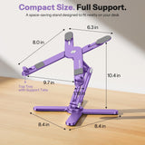 OMOTON LA10 360° Rotating Laptop Stand Riser Foldable for Desk, Purple