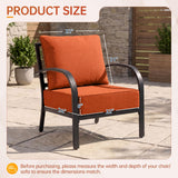 Outdoor Furniture Cushions, 6 inch Thick Seat Cushions for Outdoor Furniture, Waterproof 22x24 Patio Couch Cushions, Replacement Chair/Sofa Cushion, Include 3 Back & 3 Seat Cushion, Thick/Orange