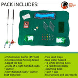 Mini Indoor Golf Game Competition Pack, Mini Indoor Golf Practice Includes Golf Accessories, Indoor Putting Green and Clubs Mini Indoor Golf