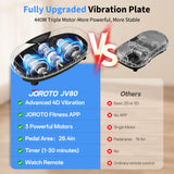 JOROTO 4D Vibration Plate Exercise Machine, 3-Motor App-Controlled High-Intensity Adjustable Speed Vibration Plate for Weight Loss & Lymphatic Drainage