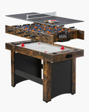 VEVOR 3-in-1 Combo Game Table Set, 54" Air Hockey Table, Multi Combination Table with Air Hockey, Ping Pong, Foosball, Pushers & Pucks, Air Powered Arcade Hockey Table for Family Game Room Office