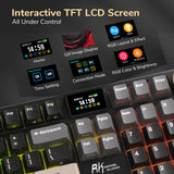 RK ROYAL KLUDGE S104 Wireless Mechanical Keyboard with Screen & Metal Knob