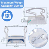 Soaids Raised Toilet Seat Risers for Seniors, Elevated Toilet Seat with Handles, 3-Level Height Adjustable, Support up to 300 Lbs