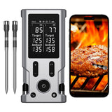 Wireless Meat Thermometer, 800FT Bluetooth Cooking Thermometer, 2 Ultra-Thin Probes, LCD Display, Digital Food Thermometer Speusurea