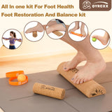 QYRCXX Balance Board - Foot Balance Board & Ankle Rehab Equipment - Professional Slackboard Balance Trainer - Heavy Duty Ankle Strengthener Supports 440 lbs
