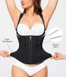 Nebility Waist Trainer for Women Corset Shapewear Tummy Control Faja Body Shaper Waist Cincher with Adjustable Strap(Black,Small)