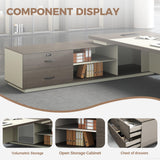 79" L-Shaped Executive Desk, Left Return, Lockable Drawer,