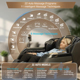 Alfine 4D Plus Full Body Massage Chair-Made in U.S.A. with U.S. & Imported Material, Yoga Stretch, OTA Cloud Upgrade, 27Modes, AI Voice Control, Auto Footrest, 166°Zero Gravity, WGS Available