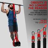HOXWC Pull Up Assistance Bands, Heavy-Duty Pull Up Bands Set for Men & Women, Height Adjustable Strap & Comfortable Foot Strap, Pull Up Assist Straps for Body Stretching, Muscle Training