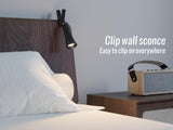 Cordless Battery Wall Sconce-No Drill Installation,Rechargeable Dimmable LED Wall Lamp for Bedroom,Bed Headboard,Hallway,Clip on Lamp,Magnetic Light
