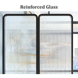 6ft Tall Modern Metal Folding Room Divider - 4 Panel Privacy Screen for Home, Office & Studio - Stylish Space Separator & Decorative Partition Solution