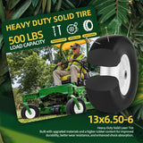 USCaster 13x6.50-6 Lawn Mower Tires Flat Free with Rim Assemblies (2 Pack),Universal 13x6.5-6 Solid Smooth Rubber Zero-Turn Lawn mowers Tire,5.5"-7.72”Centered Hub and 3/4" extra 5/8" 1/2” Bushings