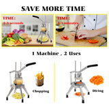 Commercial Vegetable Fruit Chopper, Professional Potato Slicer, Manual Veggie Chopper Cutter Machine, French Fry Cutter Griplus