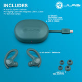 Wireless Workout Earbuds Featuring C3 Clear Calling, Secure Earhook Sport Design, 32+ Hour Bluetooth Playtime, and 3 EQ Sound Settings (Teal) JLab