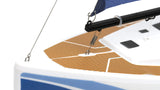 PLAYSTEAM Voyager 280 2.4GHz RC Motor Powered Sailboat in Blue - 17.5" Tall