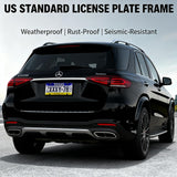 2-Pack License Plate Protector & Cover, License Plate Frame Anti-Scratch Universal for Car Truck SUV, Includes All Mounting Hardware (Tinted)