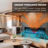 LEMBERI 72 inch Ultra-Thin Electric Fireplace, Recessed and Wall Mounted Slim Linear Fireplace for 2x4 & 2x6 Studs, 750W/1500W Ultra-Quiet Indoor Heater with Remote, Flame Colors & Timer, Black