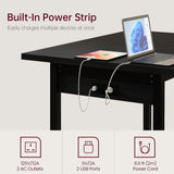 7-Piece Dining Table Set, 63" Large Extendable Kitchen Table Set with USB Charging, Metal & Wood Support