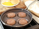 Swedish Pancake Pan, Plett Pan, Multi Egg Pan, 4-Cup Egg Frying Pan, Nonstick Egg Cooker Pan (Purple) TECHEF