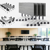 Rolling Modular Conference Room Table,Wooden Training Meeting Desk for Office School Classroom University Library