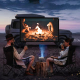 Projector Screen with Stand, 120 inch Portable and Foldable Indoor Outdoor Projection Screen wootfairy