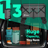 Sekey 220L Wagons Carts Foldable with Big All-Terrian Beach Wheels, Collapsible Heavy DutyWagon with Cup Holders, Grey