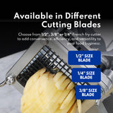 New Star Foodservice Extra Heavy Duty French Fry Cutter 3/8" with Wall Bracket, Fixed Counter or Wall Mount, Cast Iron and Aluminum Body with Stainless Steel Components