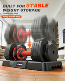 Rendpas Adjustable Dumbbells Set of 2, Select Weight Dumbbell Set, 5 in 1 Free Dumbbell Set with Anti-Slip Texture Handle, Weight Set For Home Gym Suit both Men and Women