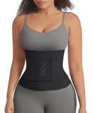 FeelinGirl Waist Trimmer Belt Body Shaper Adjustable Corset for Tummy Slim Waist Cincher Hook Loop Closure Black 3XL