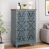 MFSTUDIO Tall Accent Cabinet with Door, Buffet Cabinet with Storage